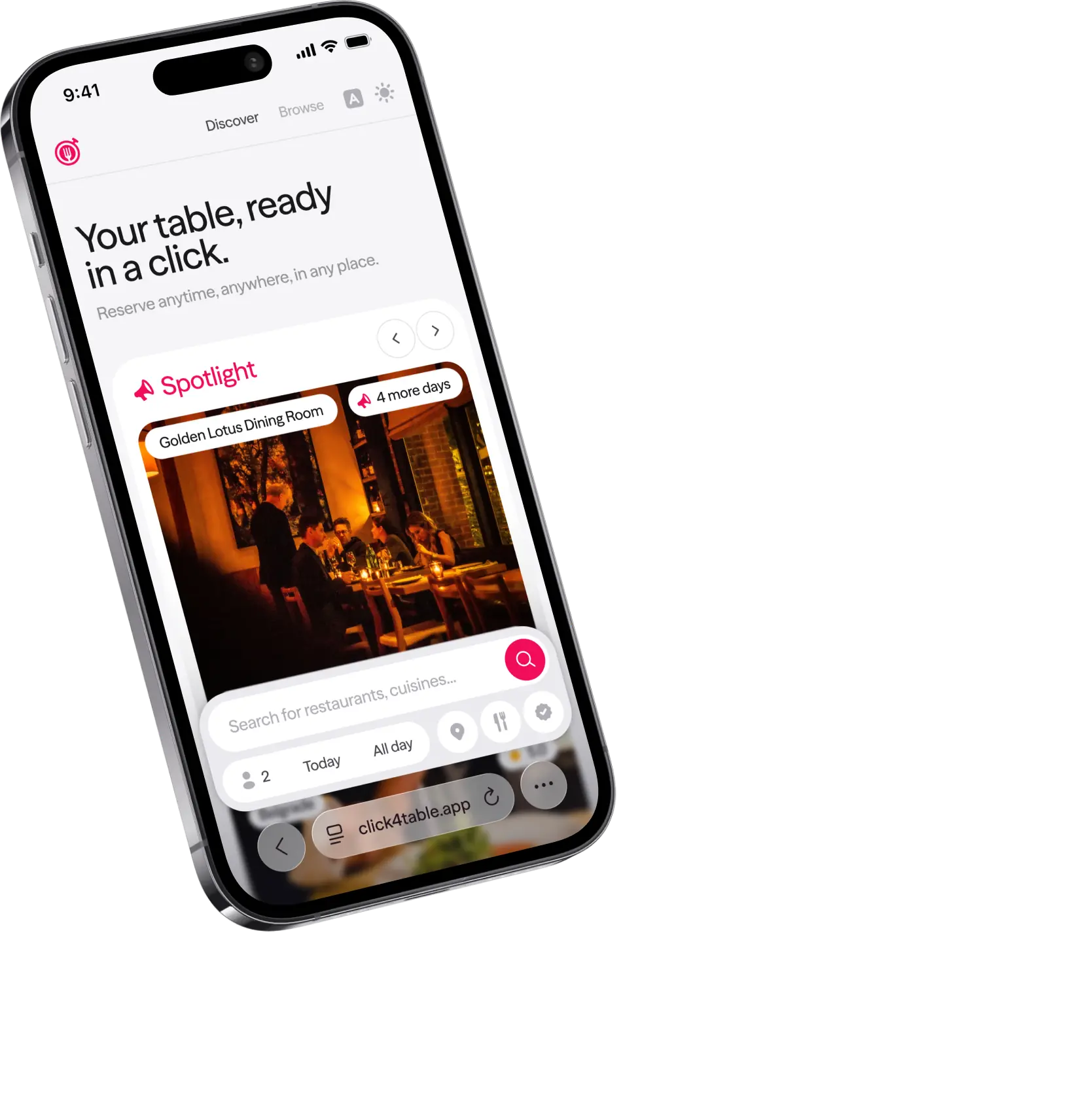 Click4Table, Discover the city. Book with ease.
